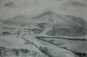 Practicing with charcoal 